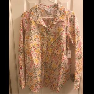 BNWT Old Navy Floral Blouse/Button Down Shirt